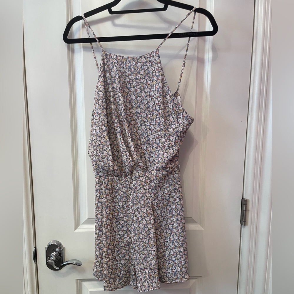 All in Favor Floral Tie Back Romper